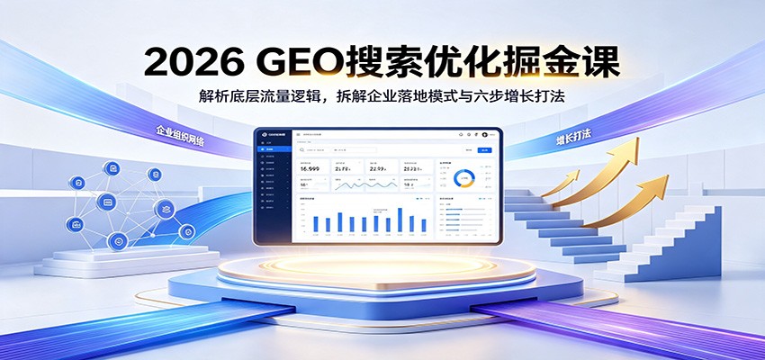 2026 GEO搜索优化掘金课:解析底层流量逻辑,拆解企业落地模式与六步增长打法-云享网创