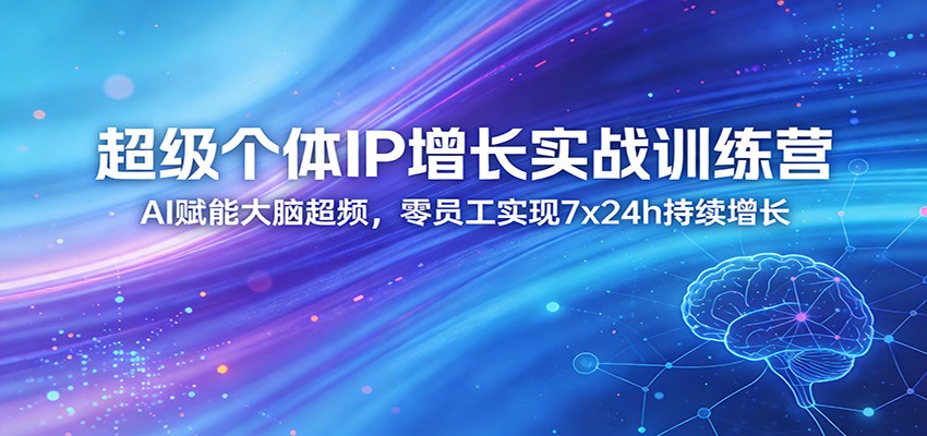 超级个体IP增长实战训练营：AI赋能大脑超频，零员工实现7x24h持续增长(更新)-云享网创