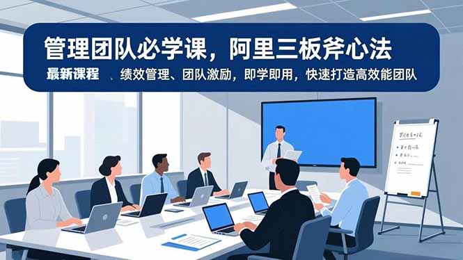 管理团队必学课，阿里三板斧心法、绩效管理、团队激励，即学即用，快速打造高效能团队-云享网创