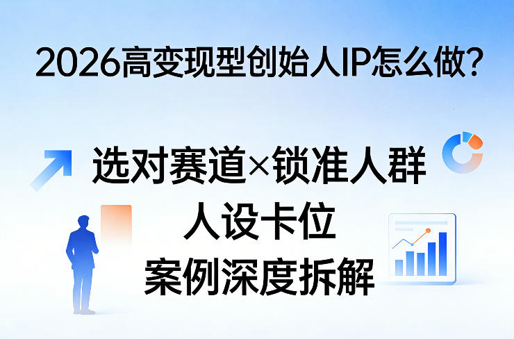 2026高变现型创始人IP怎么做？选对赛道×锁准人群×人设卡位×案例深度拆解-云享网创