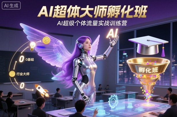 AI超体大师孵化班，AI超级个体流量实战训练营-云享网创