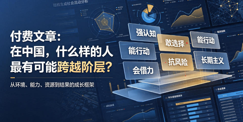付费文章：在中国，什么样的人最有可能跨越阶层？-云享网创