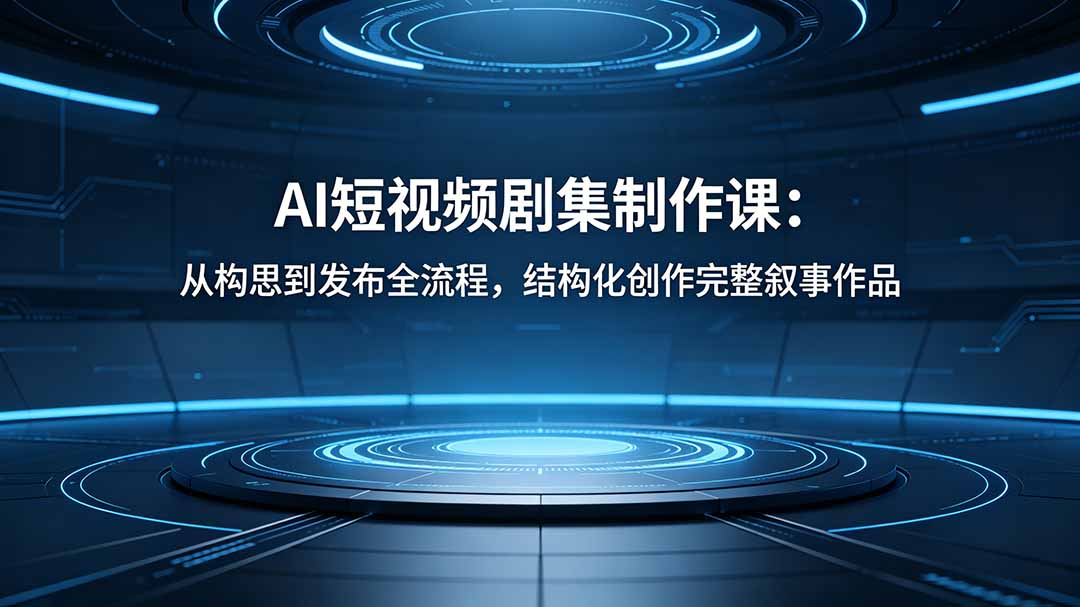 AI短视频剧集制作课：从构思到发布全流程，结构化创作完整叙事作品-云享网创