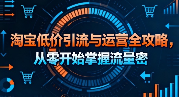 淘宝低价引流与运营全攻略，从零开始掌握流量密码-云享网创