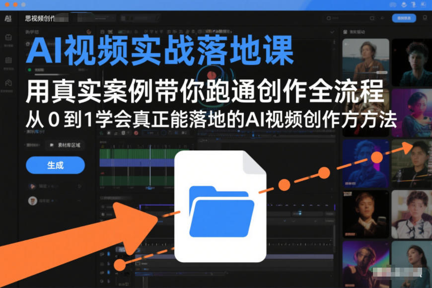 AI视频实战落地课，用真实案例带你跑通创作全流程，从0到1学会真正能落地的AI视频创作方法-云享网创