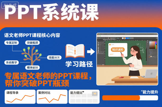 PPT系统课,专属语文老师的PPT课程,帮你突破PPT瓶颈-云享网创