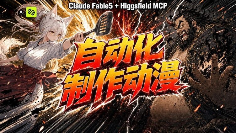 AI自动化动漫制作！Claude Fable 5接入Higgsfield MCP，直接生成完整创意内容-云享网创