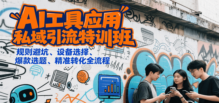 AI工具应用私域引流特训班，规则避坑、设备选择、爆款选题、精准转化全流程-云享网创