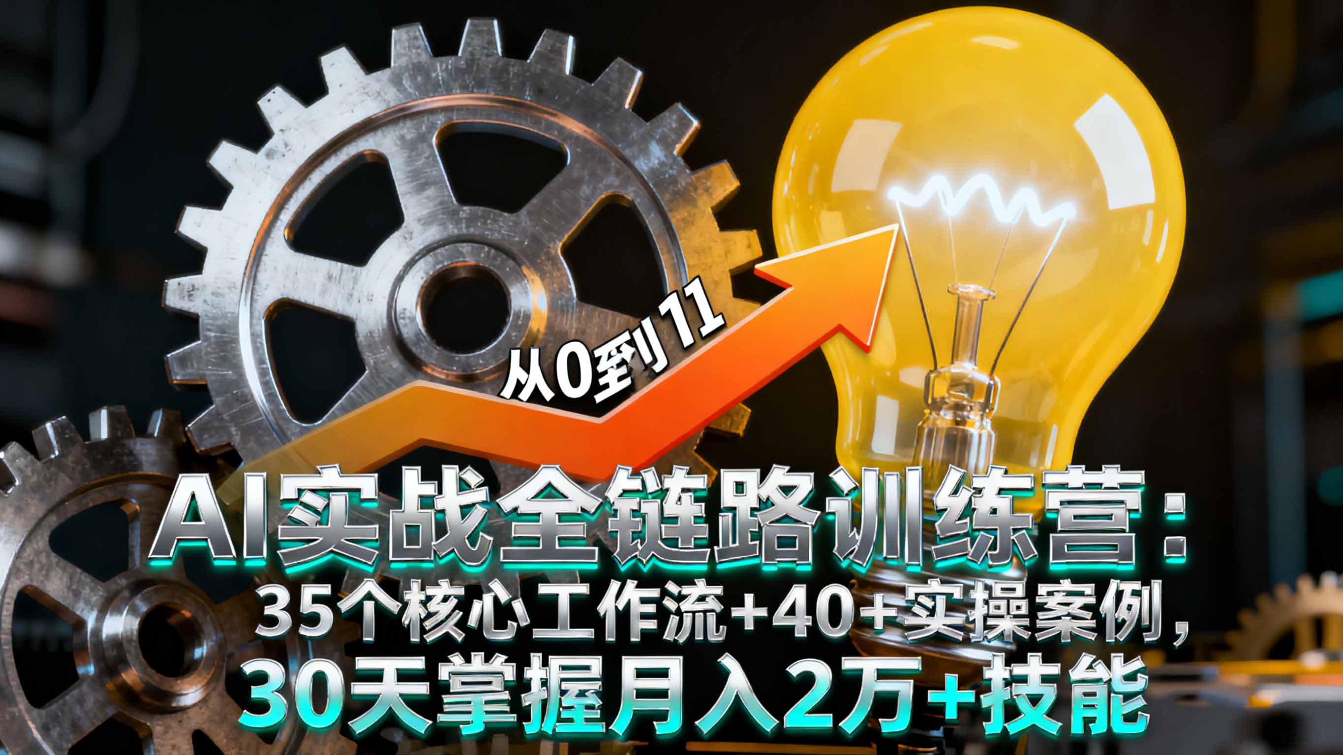 AI实战全链路训练营:35个核心工作流+40+实操案例,30天掌握月入2万+技能-云享网创