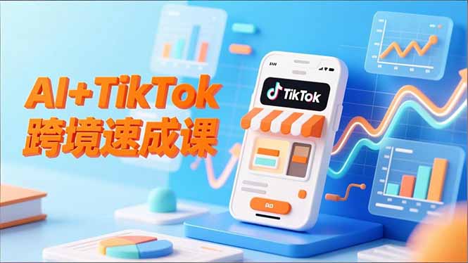 AI+TikTok跨境速成课,智能翻译、店铺定位、流程拆解,7天高效上线运营-云享网创