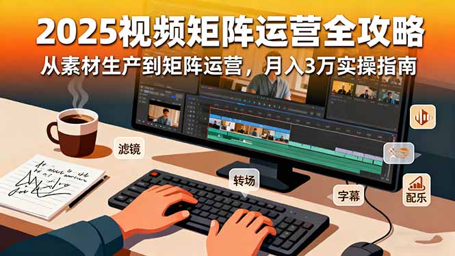2025短视频矩阵运营全攻略：从素材生产到矩阵运营，月入3万实操指南-云享网创