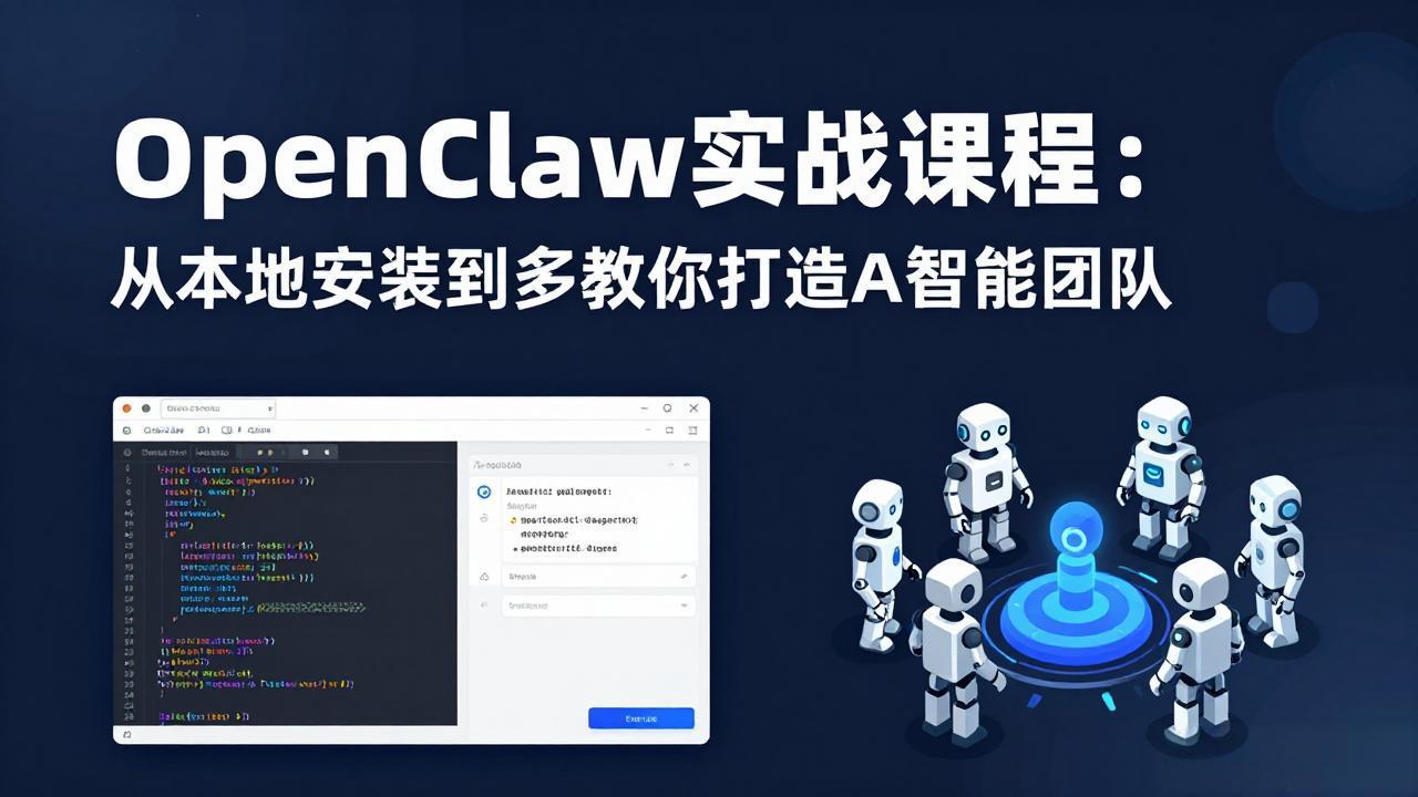 OpenClaw实战课程：从本地安装到多Agent协同，手把手教你打造AI智能团队-云享网创