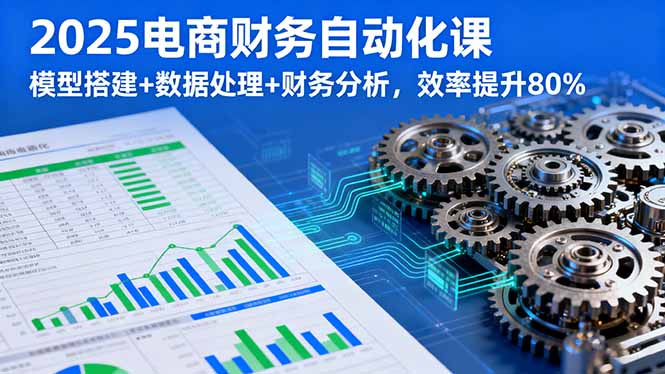 2025电商财务自动化课，模型搭建+数据处理+财务分析，效率提升80%-云享网创