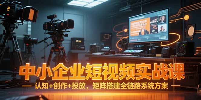 中小企业短视频实战课，认知+创作+投放，矩阵搭建全链路系统方案-云享网创