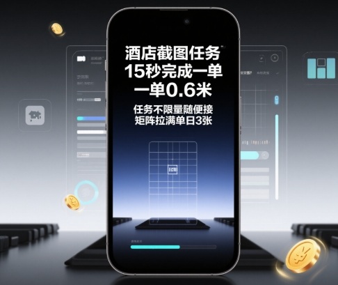 酒店截图任务,15秒完成一单,一单0.6米,任务不限量随便接,矩阵拉满单日3张【揭秘】-云享网创