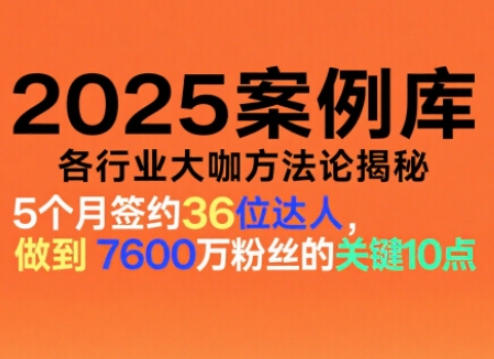 2025案例库,收录各行业大咖的方法论,各行业大咖方法论揭秘-云享网创