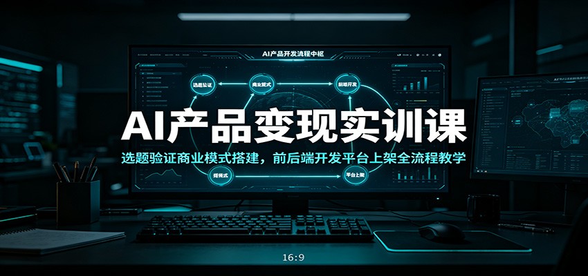 AI产品变现实训课：选题验证商业模式搭建，前后端开发平台上架全流程教学-云享网创