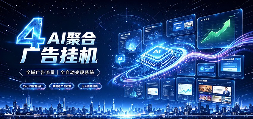 全域广告流量聚合,AI无人挂机稳赚佣金,打造长期稳定被动收入副业-云享网创