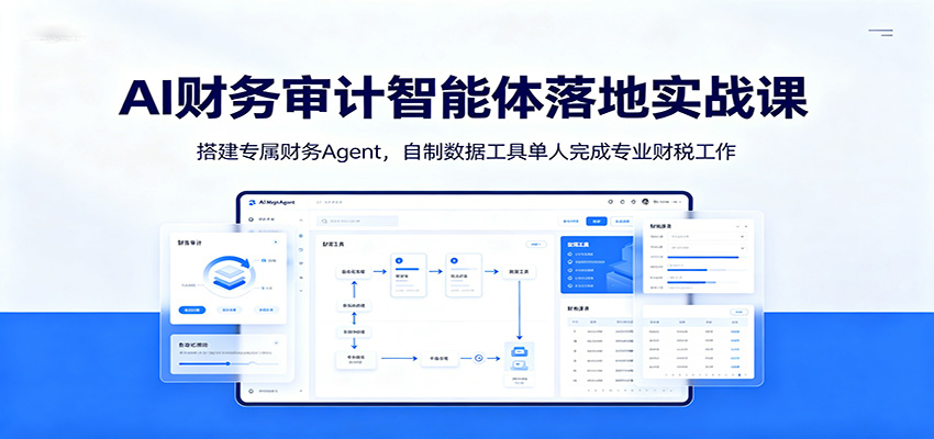 AI财务审计智能体落地实战课：搭建专属财务Agent，自制数据工具单人完成专业财税工作-云享网创