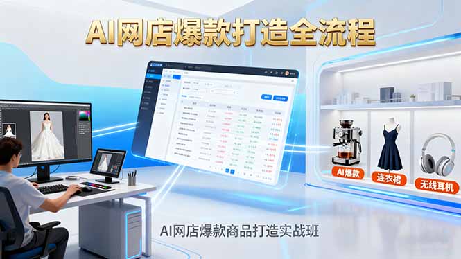 AI网店爆款商品打造实战班:AI技术实现商品图智能处理,快速搭建AI网店-云享网创