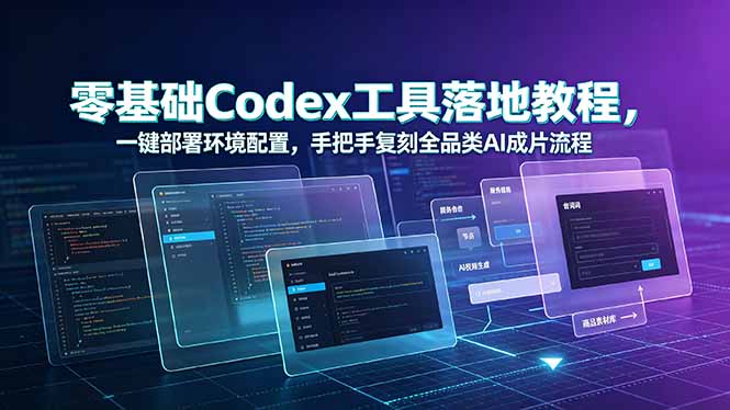 零基础Codex工具落地教程,一键部署环境配置,手把手复刻全品类AI成片流程-云享网创