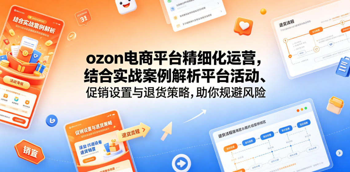 ozon电商平台精细化运营，结合实战案例解析平台活动、促销设置与退货策略，助你规避风险、提升销量-云享网创
