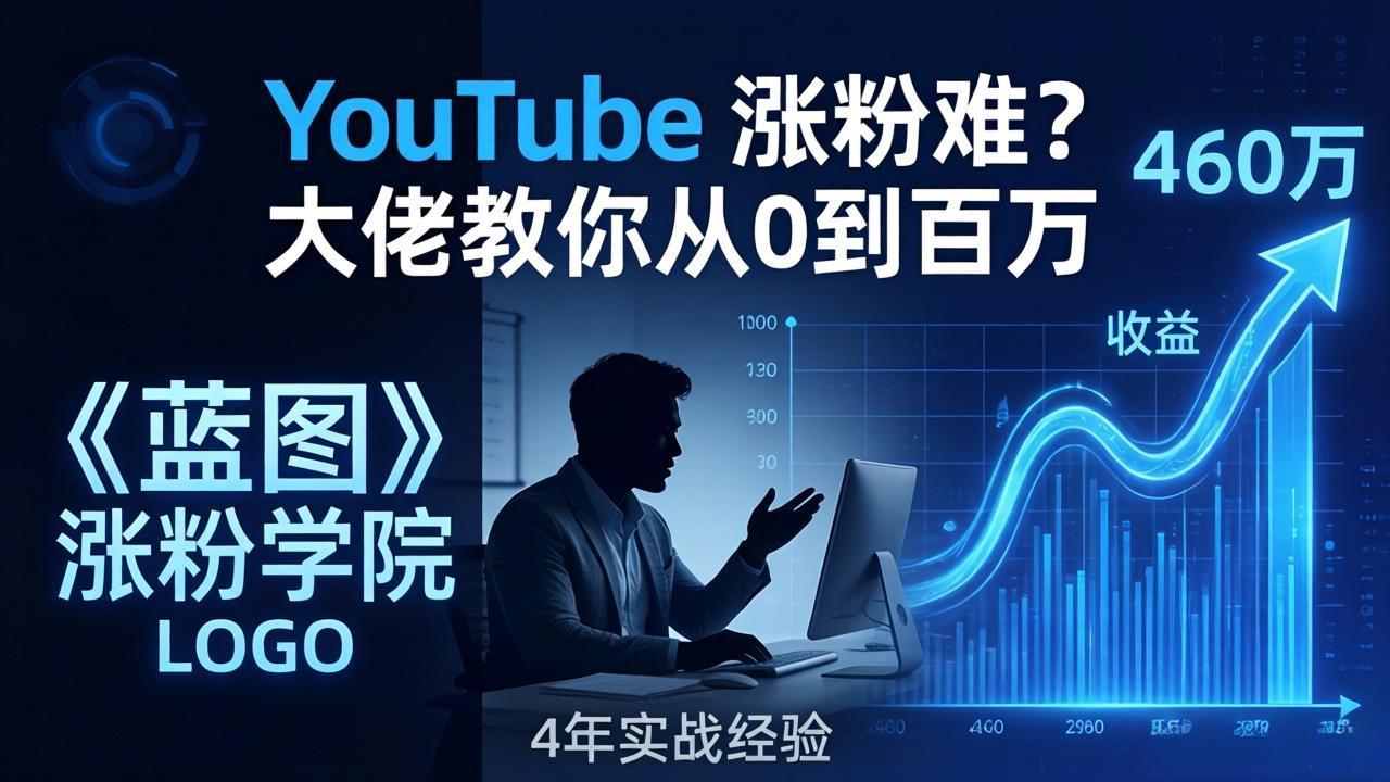 YouTube 涨粉难?《蓝图涨粉学院》:4 年赚 460 万的大佬教策略,从0到百万有路径!-云享网创