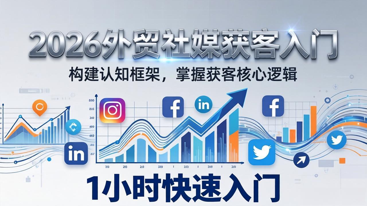 2026 外贸社媒获客入门：1小时搭建认知框架，新手快速开启社媒获客之路-云享网创
