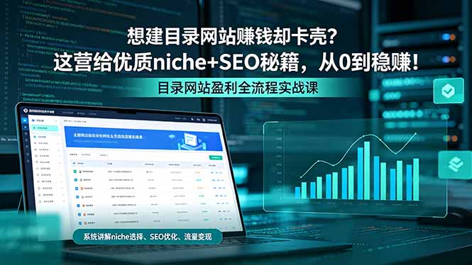 想建目录网站赚钱却卡壳？这营给优质 niche+SEO 秘籍，从 0 到稳赚！-云享网创