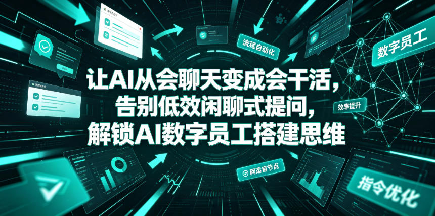 让AI从会聊天变成会干活,告别低效闲聊式提问,解锁AI数字员工搭建思维-云享网创