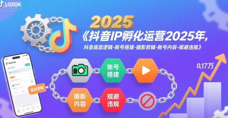 抖音IP孵化运营2025年，抖音底层逻辑-账号搭建-摄影剪辑-账号内容-规避违规-云享网创