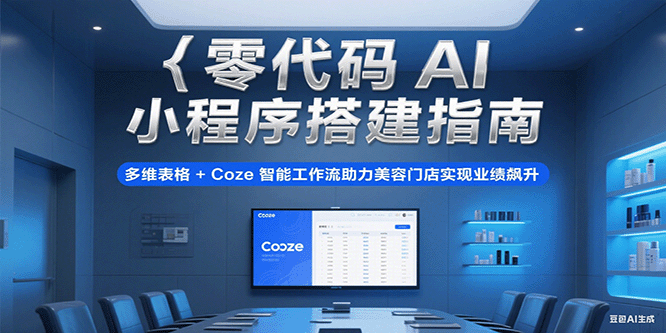 零代码AI小程序搭建指南，多维表格+Coze智能工作流助力美容门店实现业绩飙升-云享网创