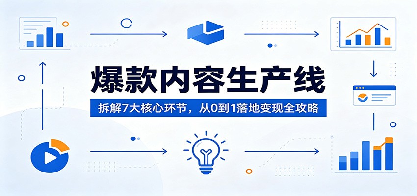 爆款内容生产线：拆解7大核心环节，从0到1落地变现全攻略-云享网创