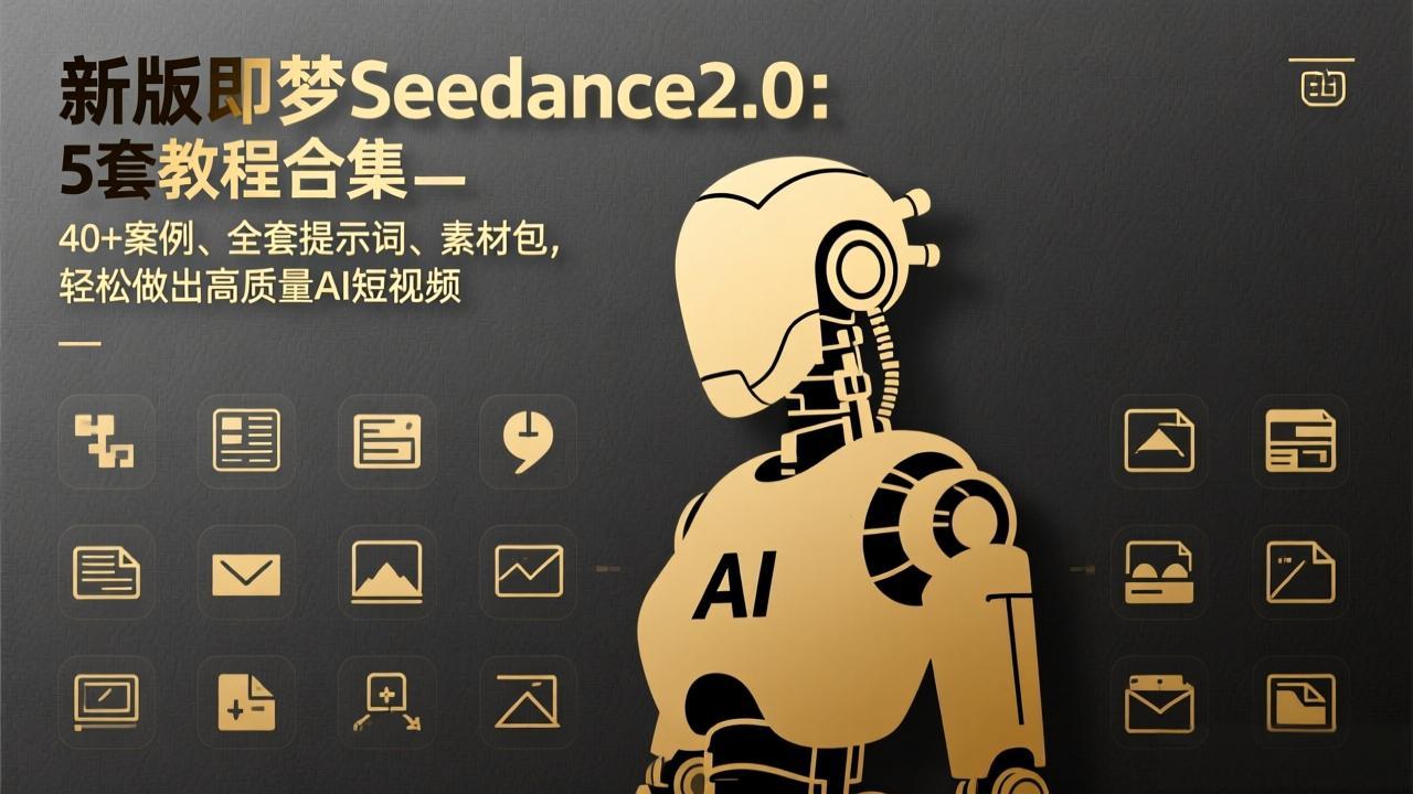 新版即梦Seedance2.0：5套教程合集，40+案例、全套提示词、素材包，轻松做出高质量AI短视频-云享网创