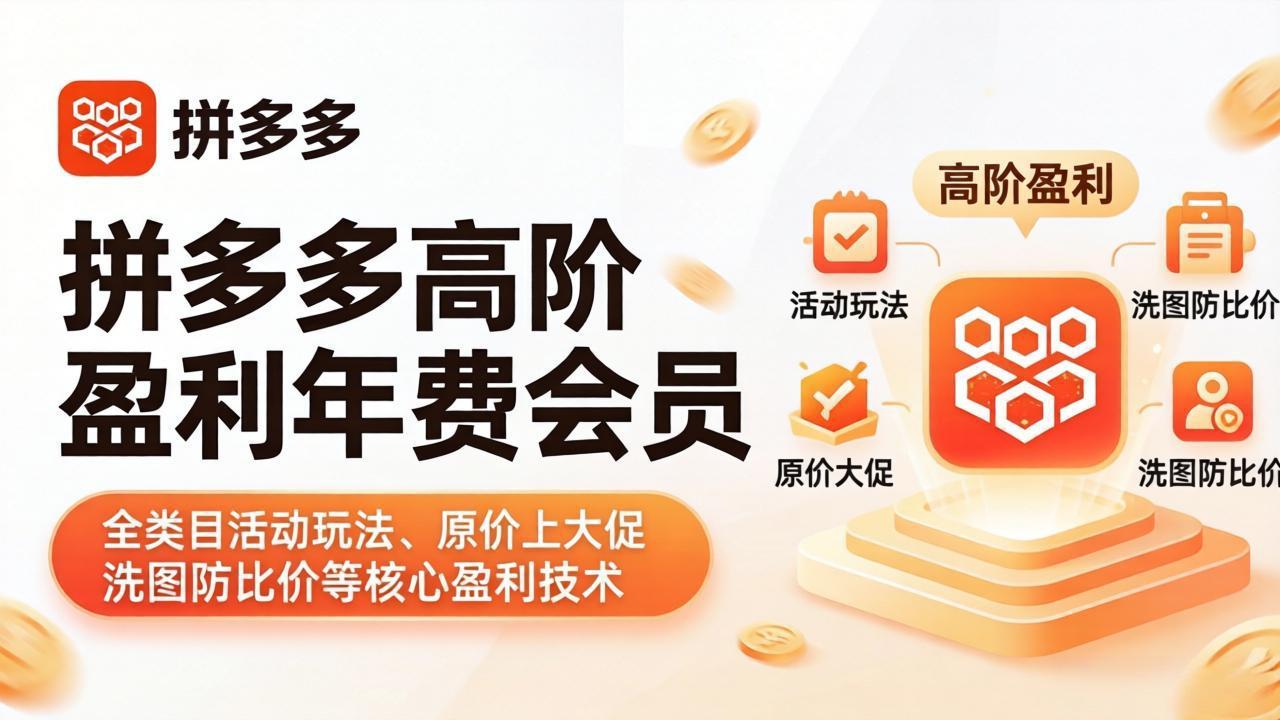 拼多多高阶盈利年费会员(更新4月-云享网创