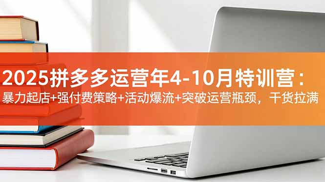 2025拼多多运营年4-10月特训营:暴力起店+强付费策略+活动爆流+突破运营瓶颈,干货拉满-云享网创