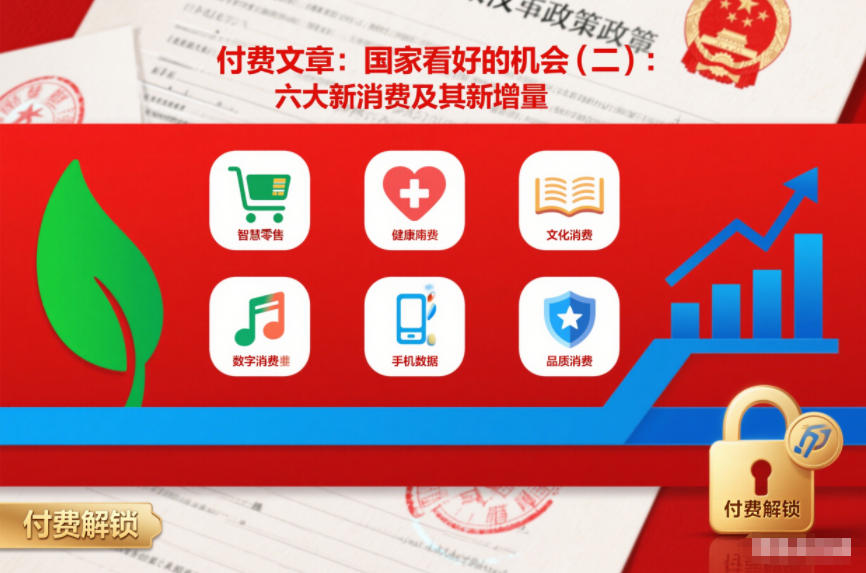 付费文章：国家看好的机会(二)：六大新消费及其新增量-云享网创