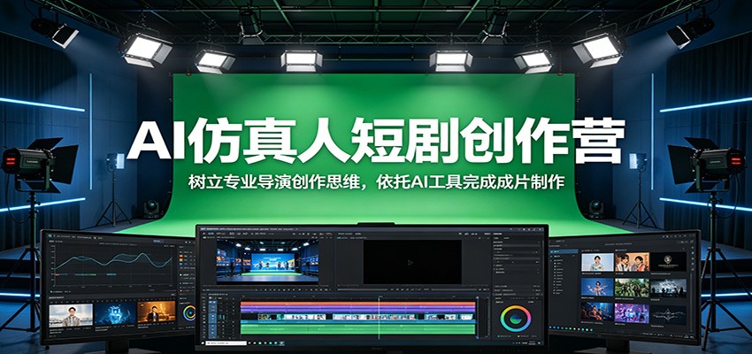 AI仿真人短剧创作营：树立专业导演创作思维，依托AI工具完成成片制作-云享网创