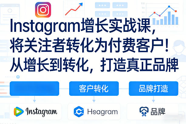 Instagram增长实战课，将关注者转化为付费客户！从增长到转化，打造真正品牌(双语字幕)-云享网创