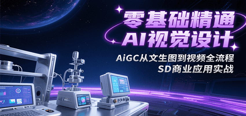 零基础精通AI视觉设计，AiGC从文生图到视频全流程，SD商业应用实战-云享网创