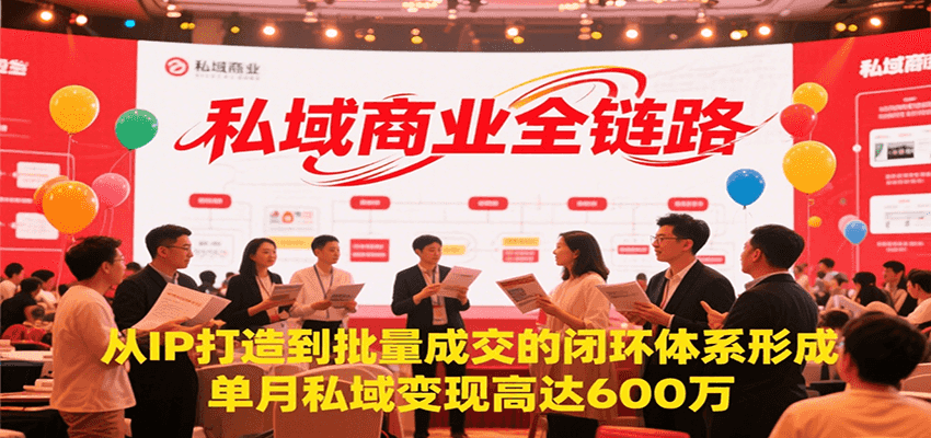 私域商业全链路，从IP打造到批量成交的闭环体系形成，单月私域变现600万-云享网创