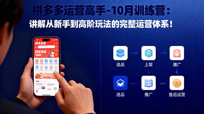 拼多多运营高手-10月训练营:讲解从新手到高阶玩法的完整运营体系!-云享网创