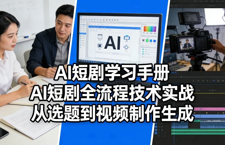 AI短剧学习手册，AI短剧全流程技术实战，从选题到视频制作生成-云享网创