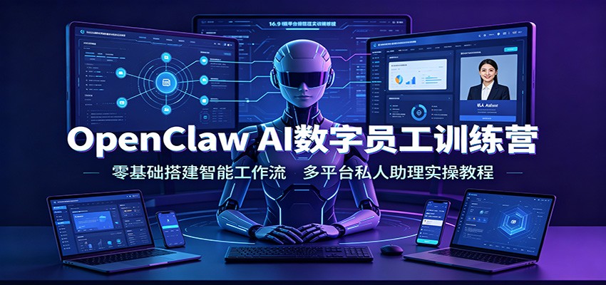 OpenClaw AI数字员工训练营：零基础搭建智能工作流，多平台私人助理实操教程-云享网创