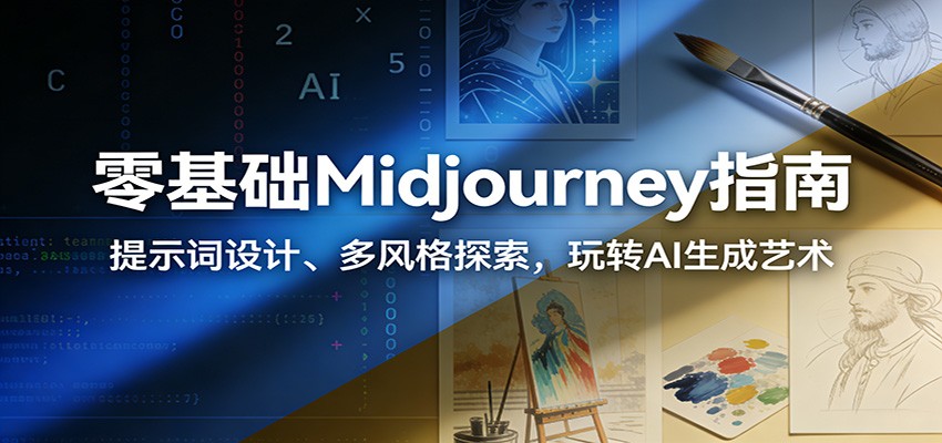 零基础Midjourney指南：提示词设计、多风格探索，玩转AI生成艺术-云享网创