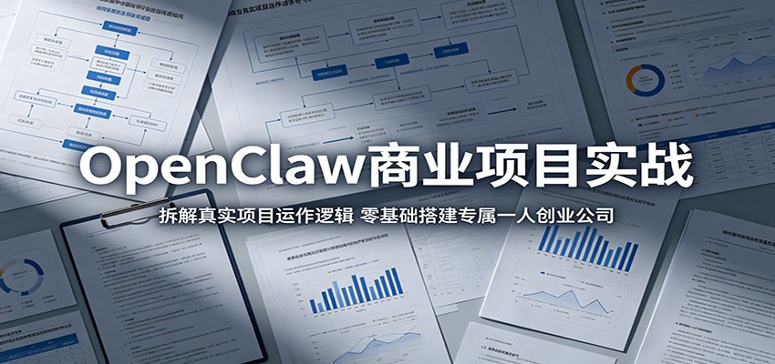 OpenClaw商业项目实战：拆解真实项目运作逻辑，零基础搭建专属一人创业公司-云享网创