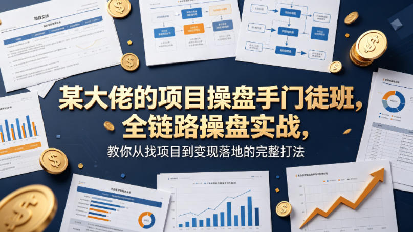 某大佬的项目操盘手门徒班，全链路操盘实战，教你从找项目到变现落地的完整打法-云享网创