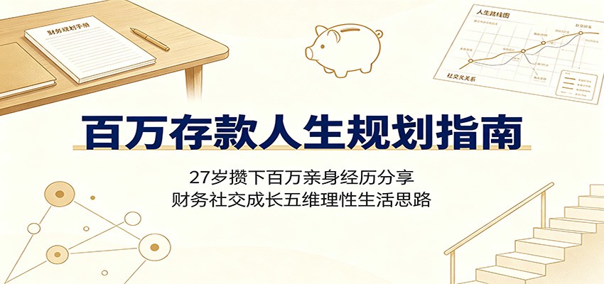 百万存款人生规划指南：27岁攒下百万亲身经历分享，财务社交成长五维理性生活思路-云享网创