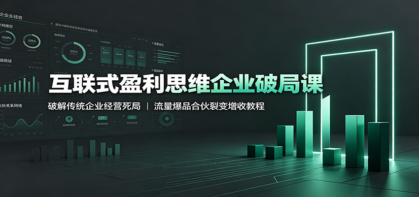 互联式盈利思维企业破局课:破解传统企业经营死局,流量爆品合伙裂变增收教程-云享网创