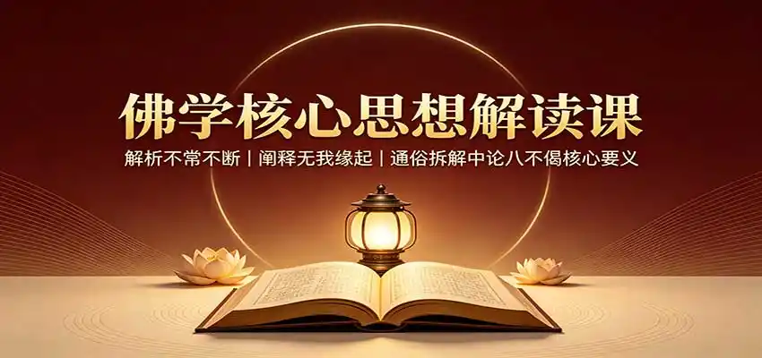 佛学核心思想解读课:解析不常不断,阐释无我缘起,通俗拆解中论八不偈核心要义-云享网创